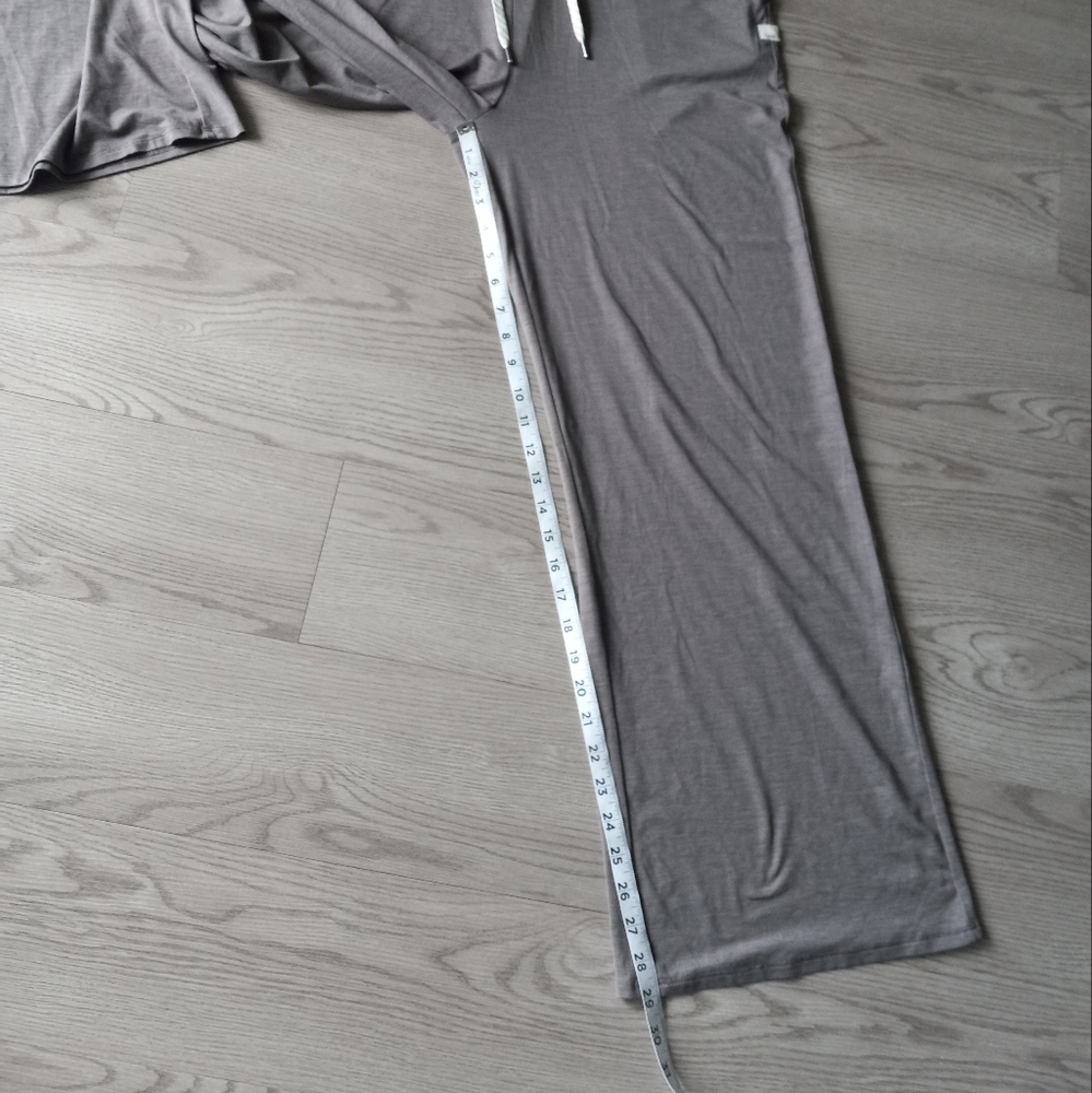Vuori Lux Intentions Wide Leg Jumpsuit Smoke Heather L - Picture 13 of 15